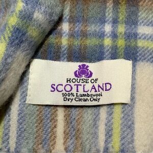 House of Scotland Plaid Lambswool Scarf - Blue and Brown Gorgeous